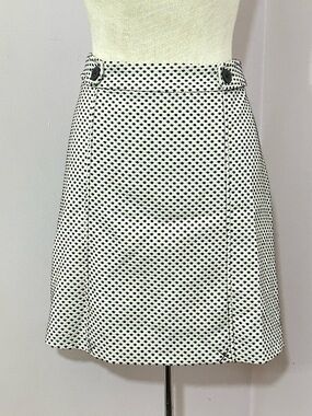Manoukian Dotty A-Line Mini Skirt 4 / 36 NWT